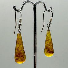 Load image into Gallery viewer, Amber Long Teardrop Dangle Earrings | 1 1/2" Long | Amber | 1 Pair Earrings |