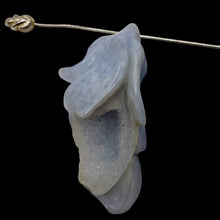 Load image into Gallery viewer, Blue Chalcedony Carved Druzy Flower Bead | 64 cts | 1 1/4" Long |