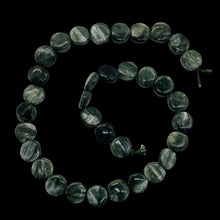 Load image into Gallery viewer, Siberia Russian Seraphinite Coin Bead (34 Beads) 8 inch Strand 10499HS