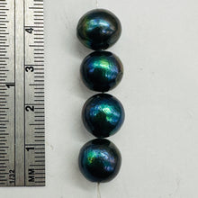 Load image into Gallery viewer, Blue Freshwater Pearl Beads 11mm Round 4 Pearls Parcel Jewelry Making