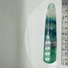 Load image into Gallery viewer, Fluorite Massage Crystal with Round Smooth End | 4x3/4"| Green, clear | 1 Wand |
