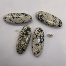 Load image into Gallery viewer, Ocean Jasper Speckled White Black Pendant Beads | 45x18x8mm | White Black | 4 |