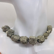 Load image into Gallery viewer, Pyrite Crystals Nugget Strand | 22x15x11 to 17x14x9mm | Silver Gold | 24 Beads|
