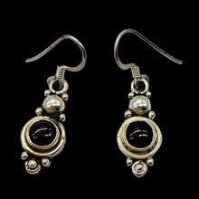 Load image into Gallery viewer, Fabulous Goddess Red Garnet Sterling Silver Drop/Dangle Earrings! | 1" Long |