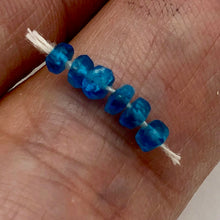 Load image into Gallery viewer, Neon Blue Apatite Faceted Roundel Semi Precious Gemstone Bead Strand