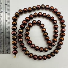 Load image into Gallery viewer, Chocolate Cocoa Smooth Round Fresh Water Pearls Strand | 6mm | 72 Pearls |