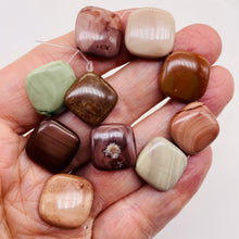 Load image into Gallery viewer, Imperial Jasper 20x18x6mm Square Coin Bead 8 inch Strand 10259HS