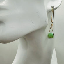 Load image into Gallery viewer, Chrysoprase AAA Natural 14K Gold Filled Earrings | Green | 1 3/4" Long |