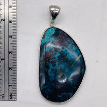 Load image into Gallery viewer, Chrysocolla Sterling Silver Oval Pendant| 2 1/2" Long | Blue, Green | 1 Pendant|