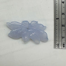 Load image into Gallery viewer, Chalcedony 16ct Hand Carved Flower Pendant Bead| 33X28X5mm| Blue| 1 Pendant Bead
