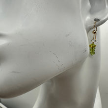 Load image into Gallery viewer, Peridot Natural Green Faceted Rondelle 14K Gold Filled Earrings | 1" Long |