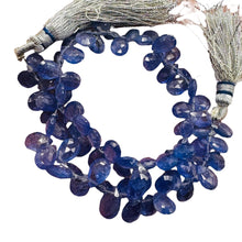 Load image into Gallery viewer, Tanzanite AAA Graduated Briolette Beads | 10x7x5 to 7x5x3mm | Lavender| 4 Beads|