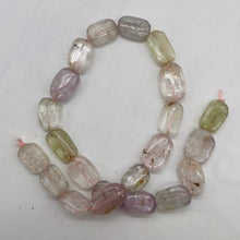 Load image into Gallery viewer, Kunzite 61G Flat Nugget Bead Strand | 20x13x5to 17x12x6mm | Pink, Green, Clear |