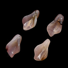 Load image into Gallery viewer, Chalcedony Calla Lily Flower Beads | 22x11x2.5mm | White Green | 4 Beads |