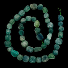 Load image into Gallery viewer, Kyanite Polished Rounded Nugget16" Strand | 10x10x6mm | Green, Silver| 45 Beads|
