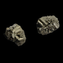 Load image into Gallery viewer, Pyrite Crystal Nugget Beads | 21x15 to 20x17mm | Silver Gold | 2 Beads |
