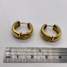 Load image into Gallery viewer, 14K Yellow Gold Ear Circle Huggers | 16mm Diameter | Gold | 1 pair Earrings |