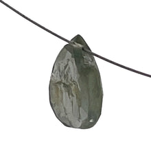 Load image into Gallery viewer, Natural Grey Blue Sapphire Faceted Briolette Bead | 1.8 ct | 10x6x3mm |