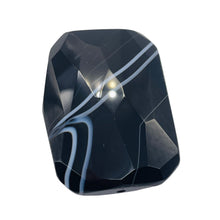 Load image into Gallery viewer, Onyx Flat Faceted Rectangular Pendant Bead | 50x48x14mm | Black White | 1 Bead |