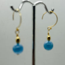 Load image into Gallery viewer, Aquamarine 14K Gold Filled Dangle Earrings | 1" Long | Blue | 1 Pair |