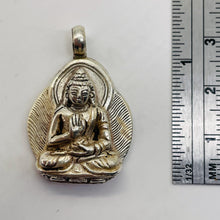 Load image into Gallery viewer, Sitting Sterling Silver Buddha Pendant | 1 1/4" Long | Silver | 1 Charm |
