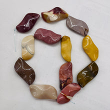 Load image into Gallery viewer, Fab Mookaite Wavy 30x15mm Marquis Bead Strand 106720