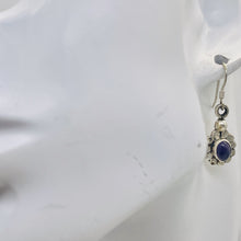Load image into Gallery viewer, Amethyst Sterling Silver Drop Earrings | 1" Long | Purple | 1 Pair |