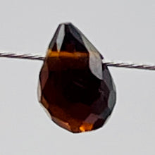 Load image into Gallery viewer, Merlot Zircon Gemstone .3 ct Briolette Bead | 4x3mm | Dark Yellow | 1 Bead |
