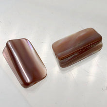 Load image into Gallery viewer, 2 Beads of Natural Dark Pink Mussel Shell Beads 4324