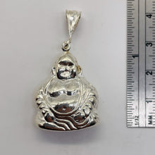 Load image into Gallery viewer, Sitting Sterling Silver Buddha Pendant | 1 1/2" Long | Silver | 1 Charm |
