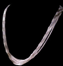 Load image into Gallery viewer, Italian Sterling Silver 5 Strand Waterfall Chain 20" Necklace | 7.2mm Wide |