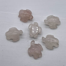Load image into Gallery viewer, Majestic Carved Rose Quartz Sea Turtle Animal Beads