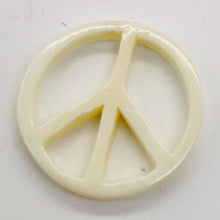 Load image into Gallery viewer, Peace Pendant Round | 30x3mm | White | 1 Bead |