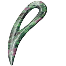 Load image into Gallery viewer, Ruby Zoisite Comma Pendant Bead | 94x28x6mm | Green, Red | 1 Pendant Bead |