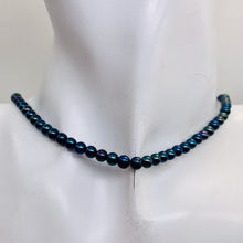 Load image into Gallery viewer, Fresh Water Pearls 16" Strand | Round | 4mm | Peacock Blue | 90 Pearls |