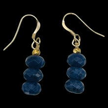 Load image into Gallery viewer, Designer Blue Sodalite 14K Gold Filled Dangle Earrings 1 1/4 Inch Drop