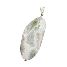 Load image into Gallery viewer, Ocean Jasper Sterling Silver Pendant | 2 1/4" Long | White, Gray | 1 Pendant |