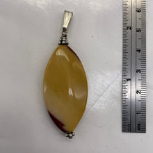 Load image into Gallery viewer, Mookaite Sandy Sterling Silver Marquise Pendant | 2 1/4" Long | Sand Red |