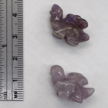 Load image into Gallery viewer, Dinosaur Ice Amethyst Stegosaurus Animal Beads | 21x11x8mm | Lilac