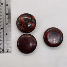 Load image into Gallery viewer, Red 3 Brecciated Jasper 20mm Coin Beads 009568