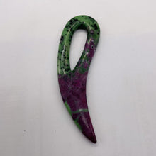 Load image into Gallery viewer, Ruby Zoisite Comma Pendant Bead | 94x28x6mm | Green Red | 1 Pendant Bead |