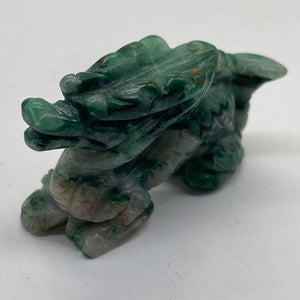 Hand-Carved Pacing Dragon | 45x24x14mm | Green | 1 Figurine