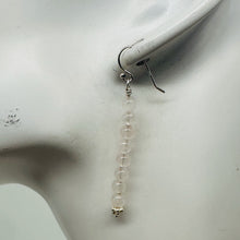 Load image into Gallery viewer, Light Pink Rose Quartz Sterling Silver Semi Precious Gemstone Earrings |2" Drop|