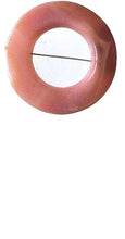 Load image into Gallery viewer, 1 Creamy Carnelian Window Frame Pi Pendant Bead 8983E