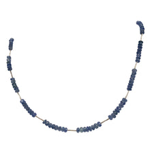 Load image into Gallery viewer, 41cts Genuine Untreated Blue Sapphire & Sterling Silver Necklace 203285