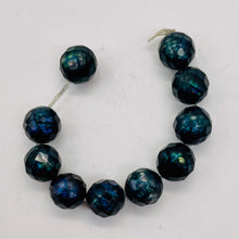 Load image into Gallery viewer, Faceted Fresh Water Pearl Round Parcel | 7mm | Iridescent Blue | 10 Pearls |