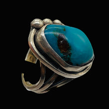 Load image into Gallery viewer, Turquoise Sterling Silver Oval Ring | 10 | Blue | 1 Ring |