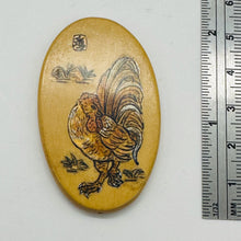 Load image into Gallery viewer, Chinese Year of the Rooster Pendant Bead | 1 Pendant Bead | 2" Long | Tan, Brown