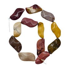 Load image into Gallery viewer, Fab Mookaite Wavy 30x15mm Marquis Bead Strand 106720