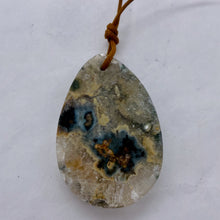 Load image into Gallery viewer, Druzy Ocean Jasper Pendant Teardrop | 50x34x9mm | Crystal Green | 1 Bead